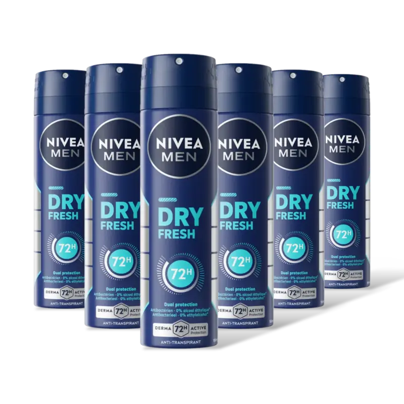 NIVEA Men dry fresh anti transpirant spray 6pk