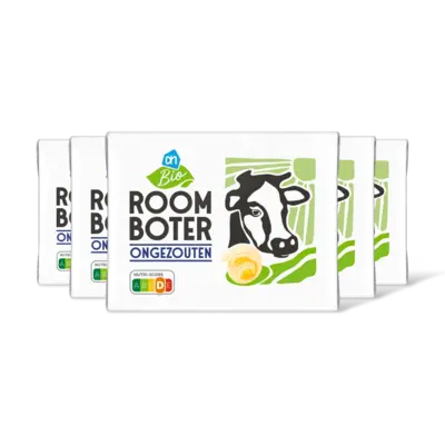 pdp-image-AH Biologisch Roomboter ongezouten 5-pack