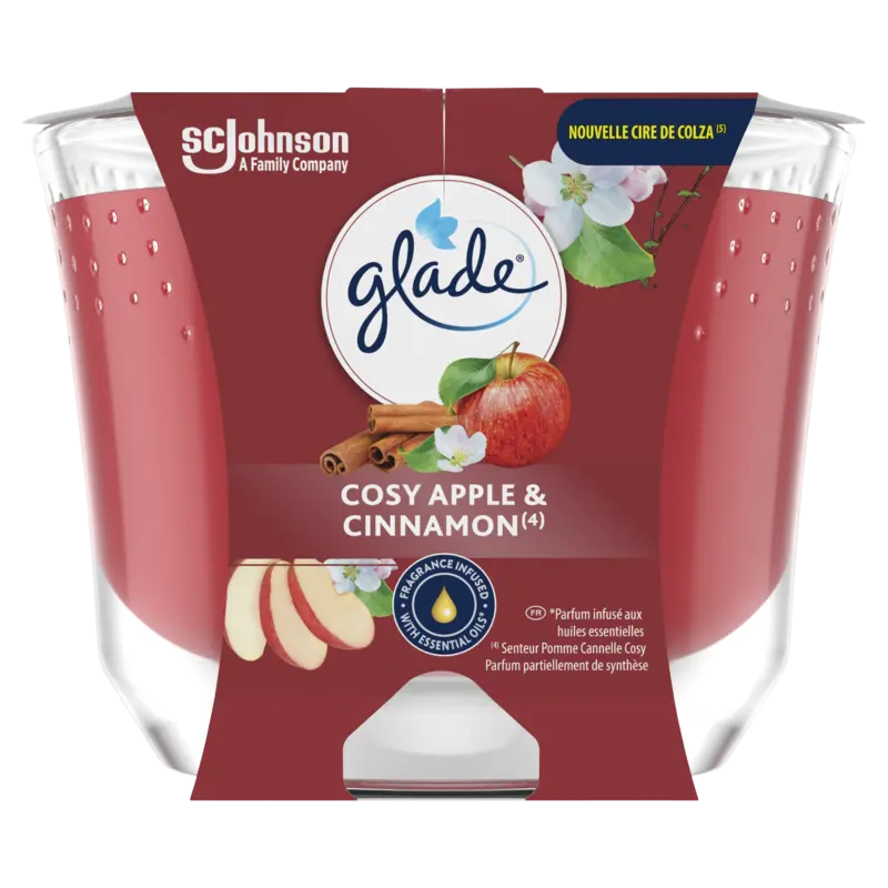 Geurglas cosy apple cinnamon raapzaadwas