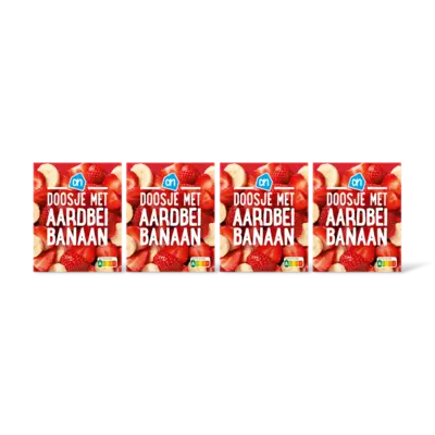 AH Doosje met aardbei banaan 4-pack