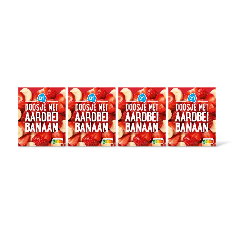 Doosje met aardbei banaan 4-pack