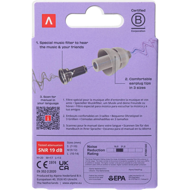 Een afbeelding van Alpine Partyplug transparant