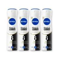 NIVEA Black & white silky smooth deo spray 4pk