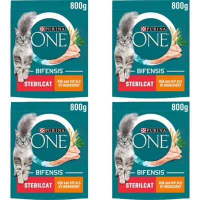 Purina ONE ONE Sterilcat rijk aan kip 4-pack bestellen Albert Heijn