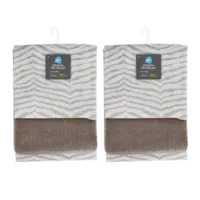 AH Keuken- en theedoek taupe set 2-pack
