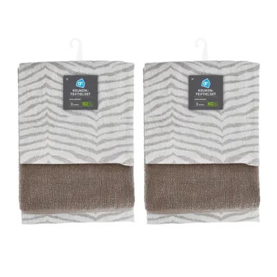 pdp-image-AH Keuken- en theedoek taupe set 2-pack