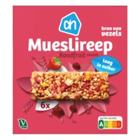 AH Mueslireep rood fruitsmaak zero