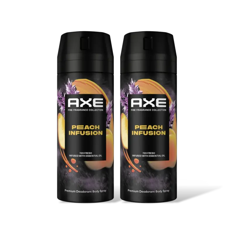 Axe Peach infusion deodorant bodyspray 2pack