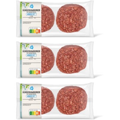 pdp-image-AH Runderhamburger minder vet 4 stuks 3-pck