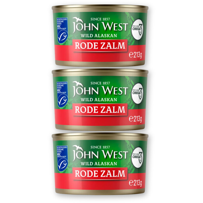 John West Rode zalm 3-pack