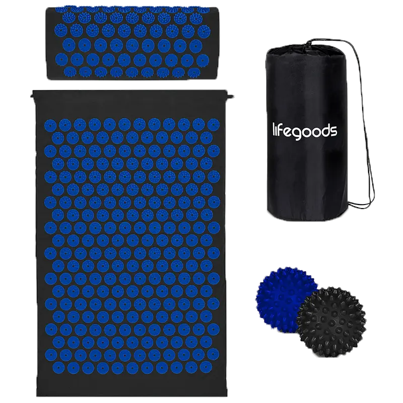 Accupressure mat zwart-blauw