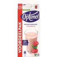 Een afbeelding van Optimel Drinkyoghurt framboos voordeelpak