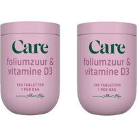 Een afbeelding van Care Foliumzuur & vitamine D3 2-pack