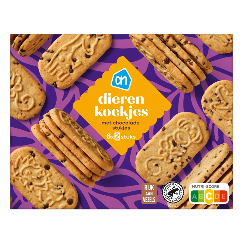 Dierenkoekjes met chocolade stukjes