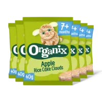 Organix Apple rice cake clouds 7m+ 6-pack