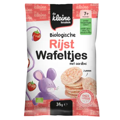 pdp-image-De Kleine Keuken Biologische rijstwafeltjes aardbei 7m+