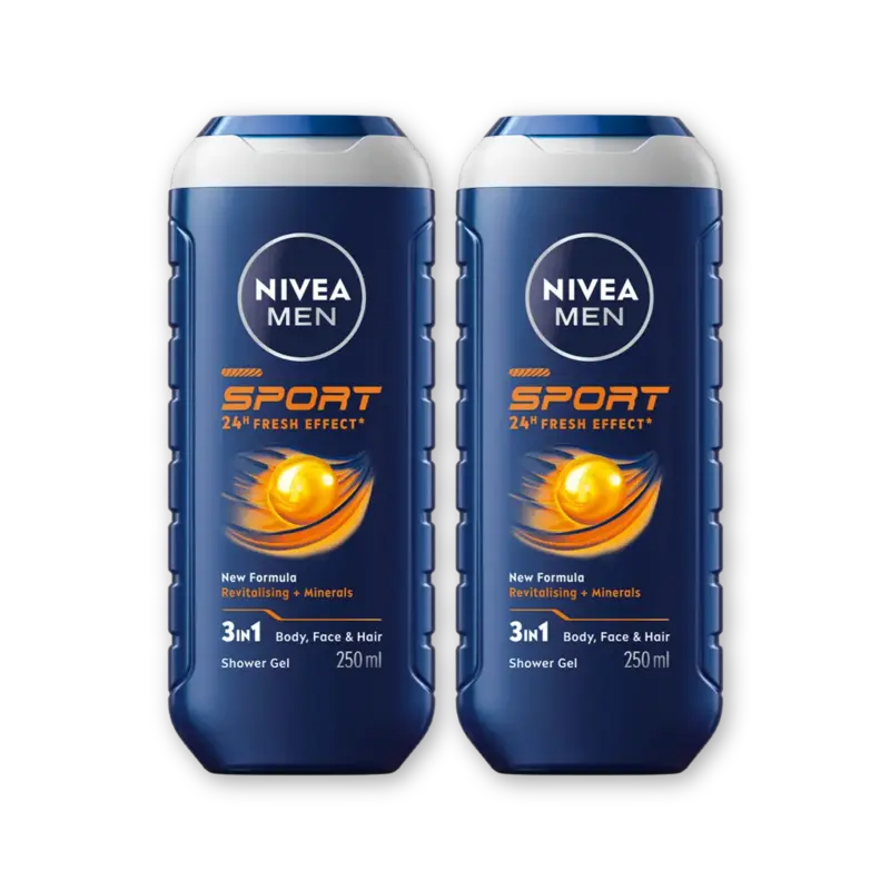 NIVEA Men sport fresh effect shower gel 2-pack