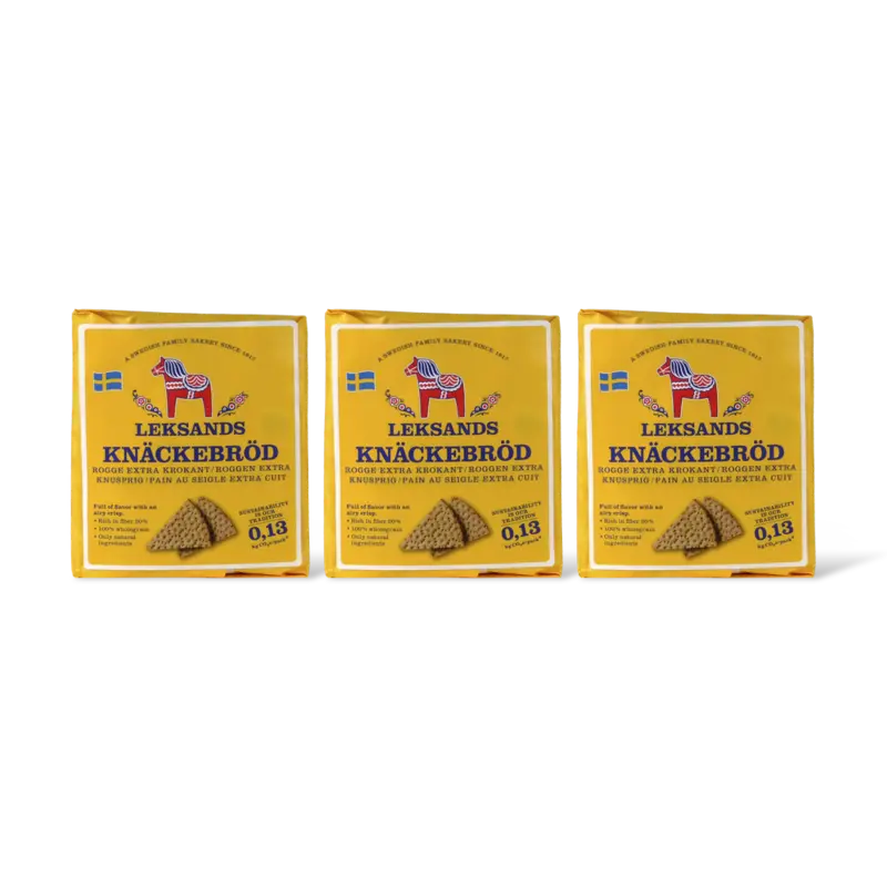 Leksands Knäcke extra krokant gebakken 3-pack