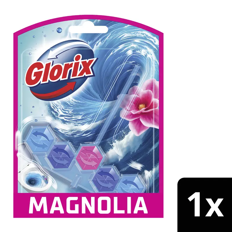 Glorix Pink magnolia blauw water wc-blok