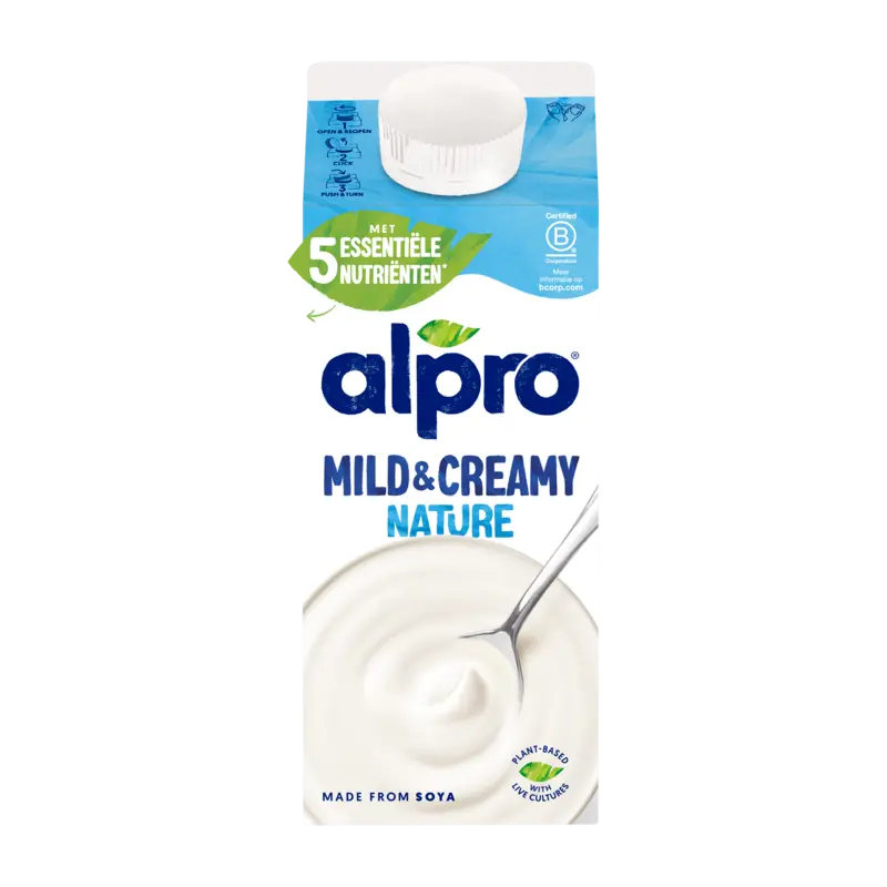 Mild & Creamy Naturel Plantaardige Variatie Op Yoghurt