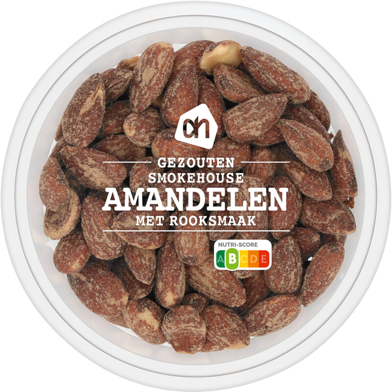 Een afbeelding van AH Amandelen met rooksmaak gezouten