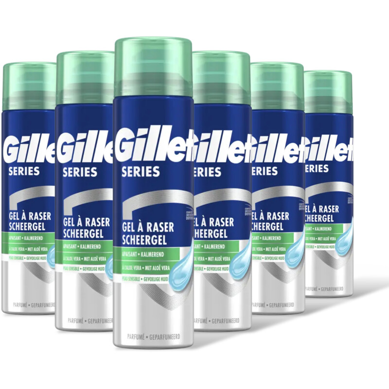 Gillette Series gevoelige huid scheergel 6-pack