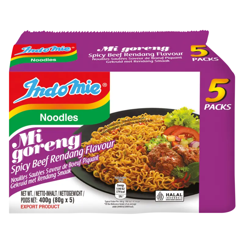 Noodles mi goreng spicy beef 5-pack