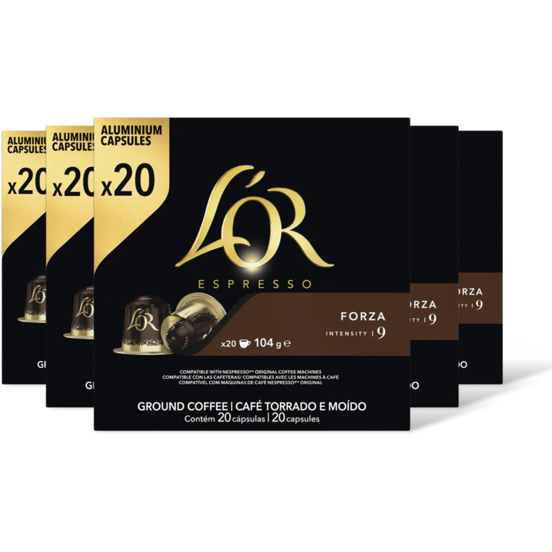 L'OR Espresso forza capsules 5-pack