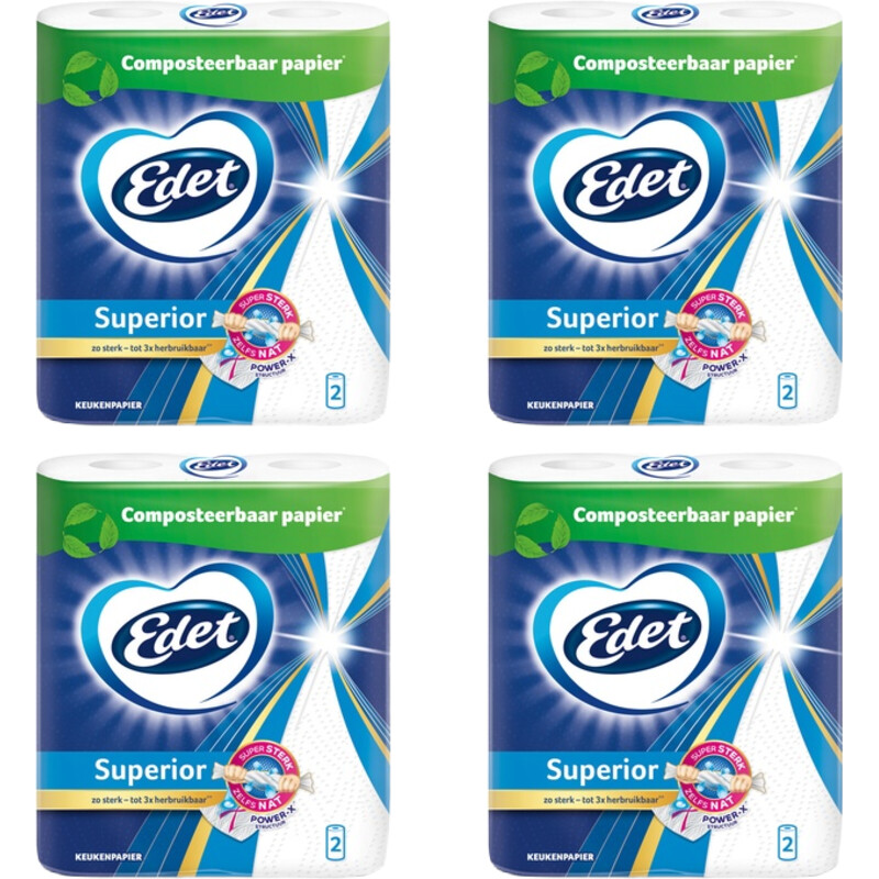 Een afbeelding van Edet Superior Keukenpapier 4-pack