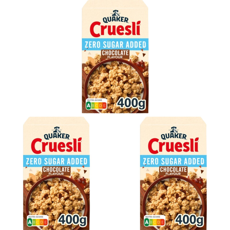 Een afbeelding van Quaker Cruesli ZSA Chocolate 3-pack