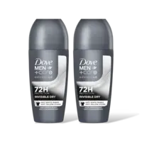 Dove Deodorant roller invisible dry 2-pack