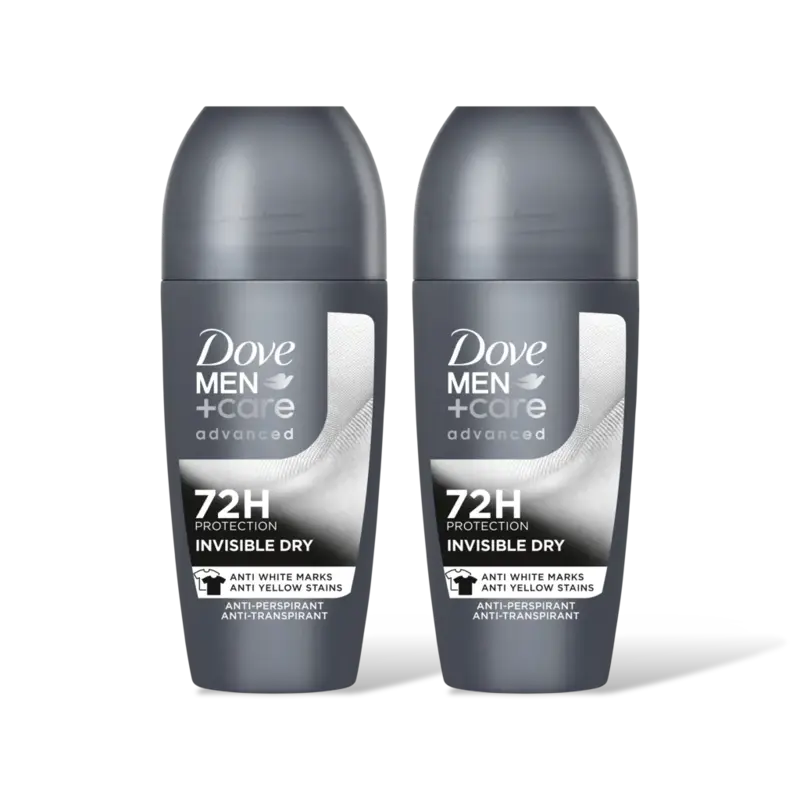 Dove Deodorant roller invisible dry 2-pack