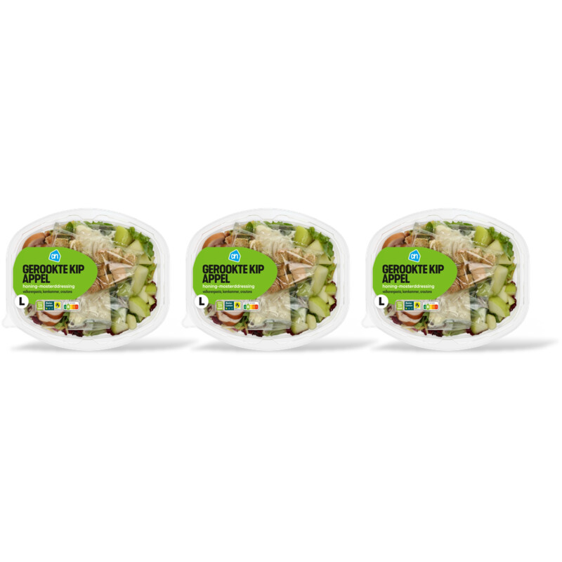 AH Maaltijdsalade gerookte kip appel 3-pack