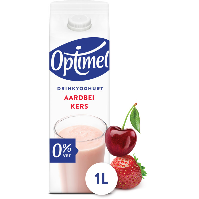 Een afbeelding van Optimel Drinkyoghurt aardbei-kers