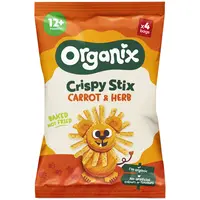Organix Maïs sticks met wortel 4-pack 10m+
