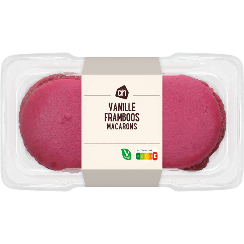 Een afbeelding van AH Grand macarons vanille framboos