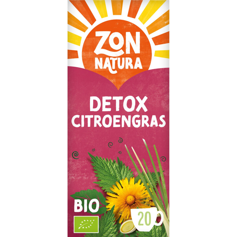 Een afbeelding van Zonnatura Detox citroengras kruideninfusie