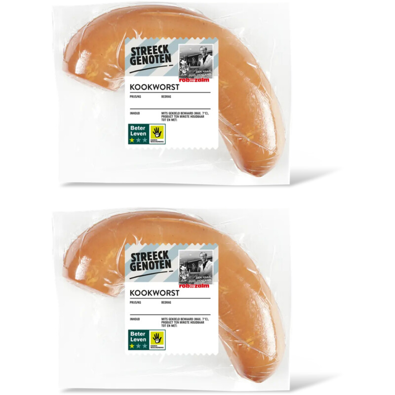Streeckgenoten Kookworst stukje 2-pack
