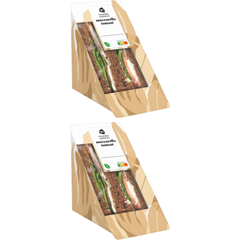 Een afbeelding van AH Volk. sandwich mozarella tomaat 2-pack