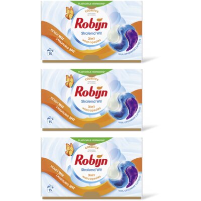 pdp-image-Robijn 3-in-1 Wascapsules stralend wit 3-pack