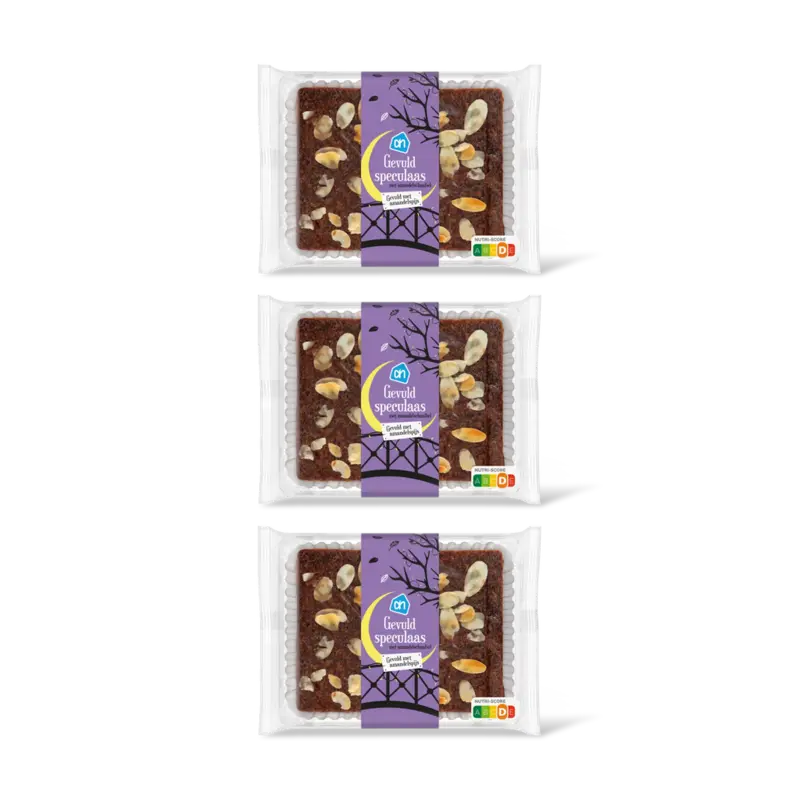 AH Gevuld speculaas met amandelspijs 3-pack