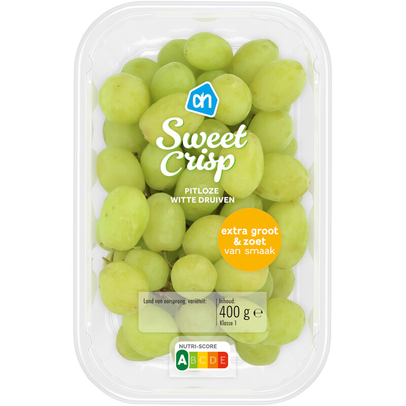 Een afbeelding van AH Sweet crisp pitloze witte druiven