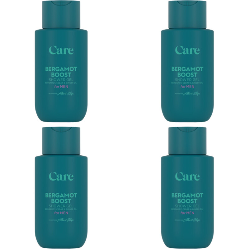 Een afbeelding van Care Bergamot boost shower gel for men 4-pack