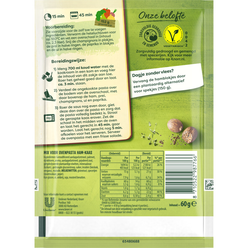 Een afbeelding van Knorr Maaltijdmix ovenpasta ham-kaas