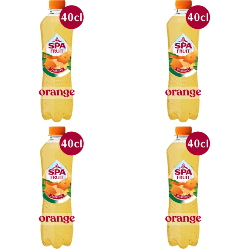 Een afbeelding van Spa Fruit orange bruisend 4-pack