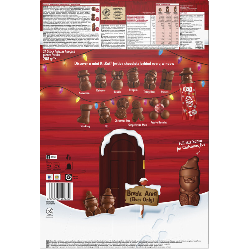 Een afbeelding van Kitkat Melkchocolade adventskalender