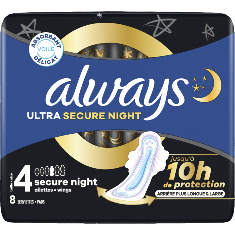Always Ultra secure night wings maandverband