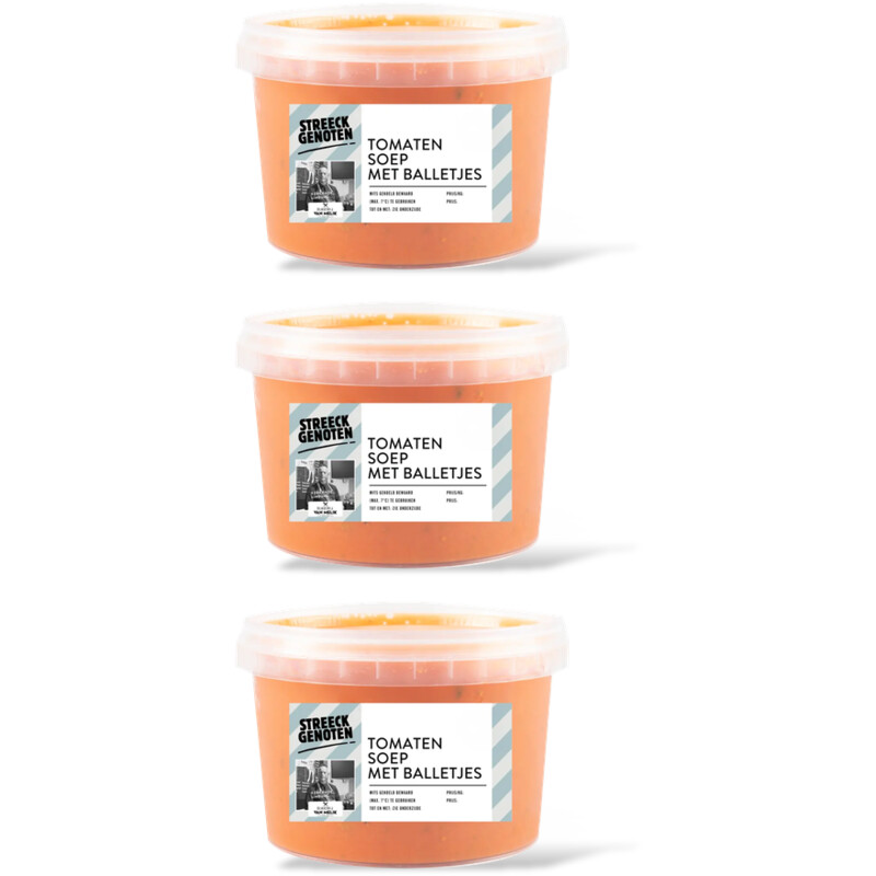 Streeckgenoten Tomatensoep met balletjes 3-pack