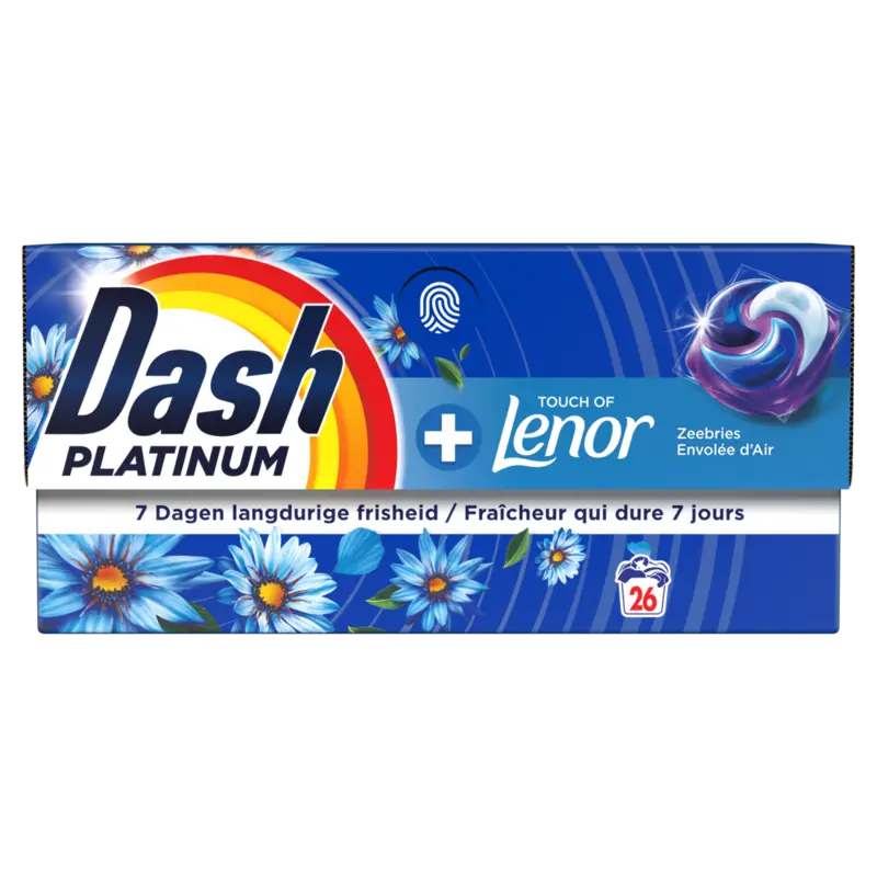 Dash 4in1 platinum pods zeebries bel