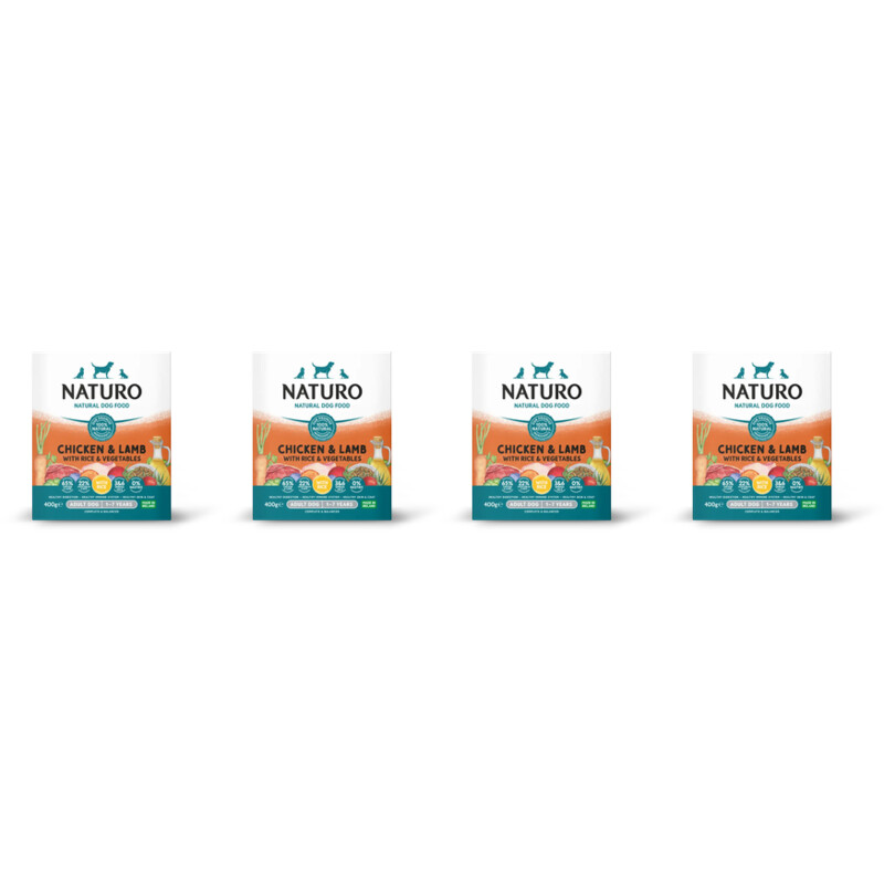 Naturo Kip lam en rijst voor de hond 4-pack